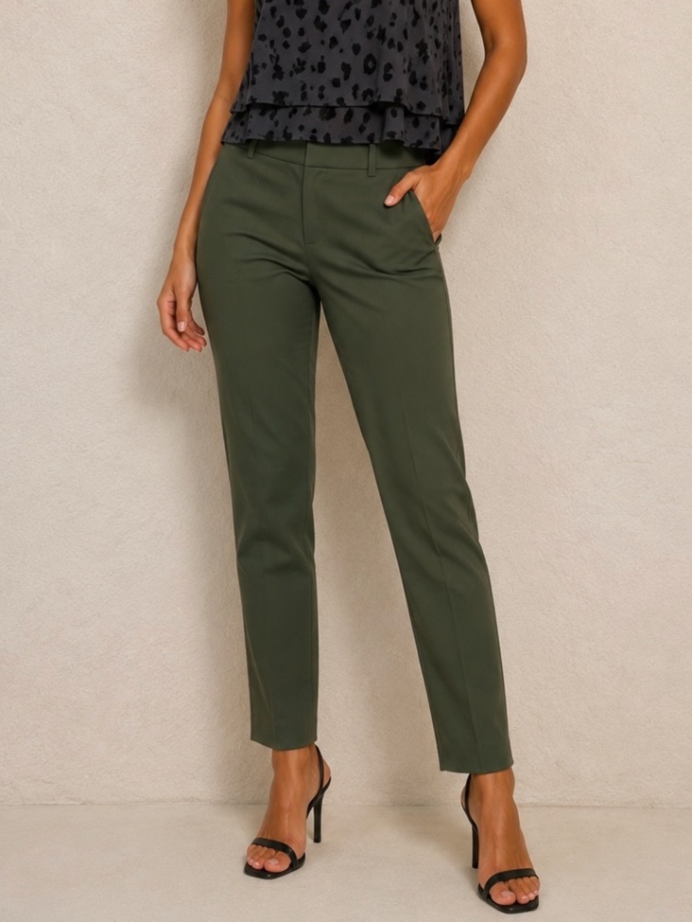 White House Black Market Dress Pants Womens Size 10 Green Office Career Dressy